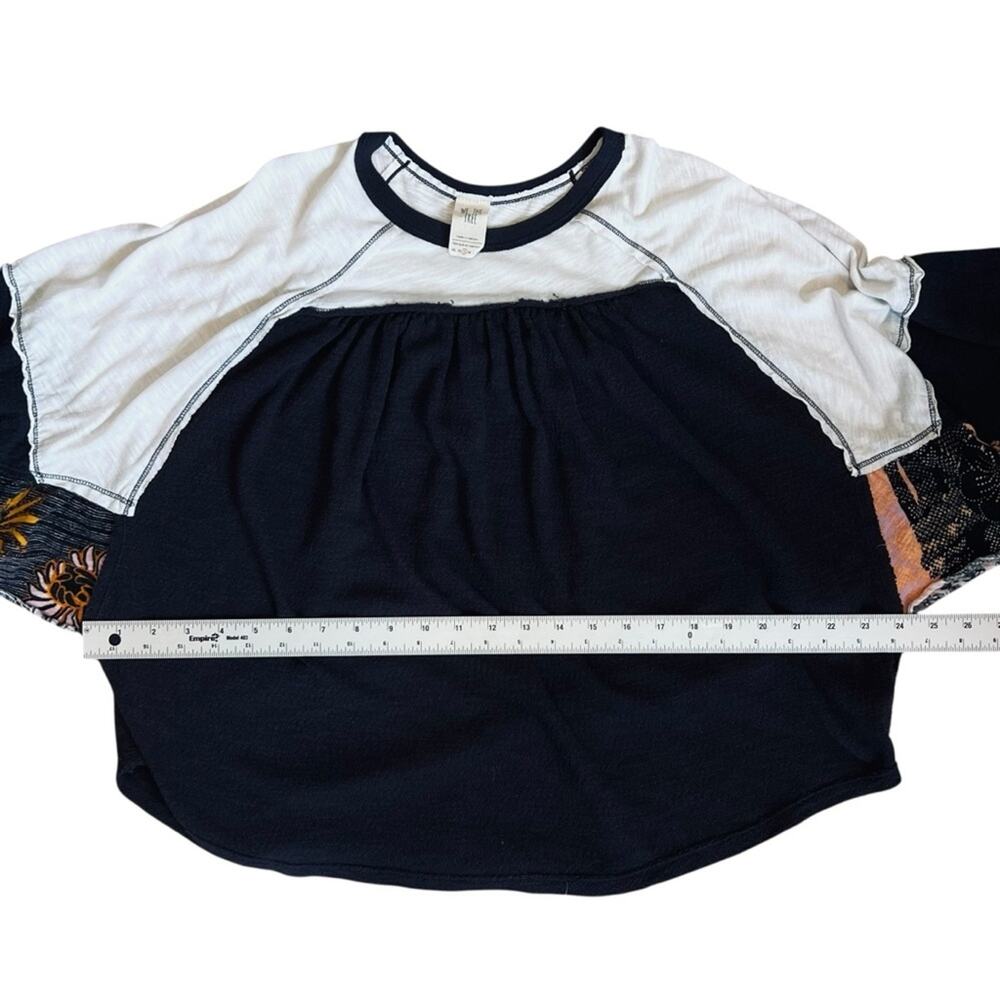 Free People We The Free Women’s Sz S Friday Fever Raglan Contrast Tee Shirt Top - Picture 11 of 13